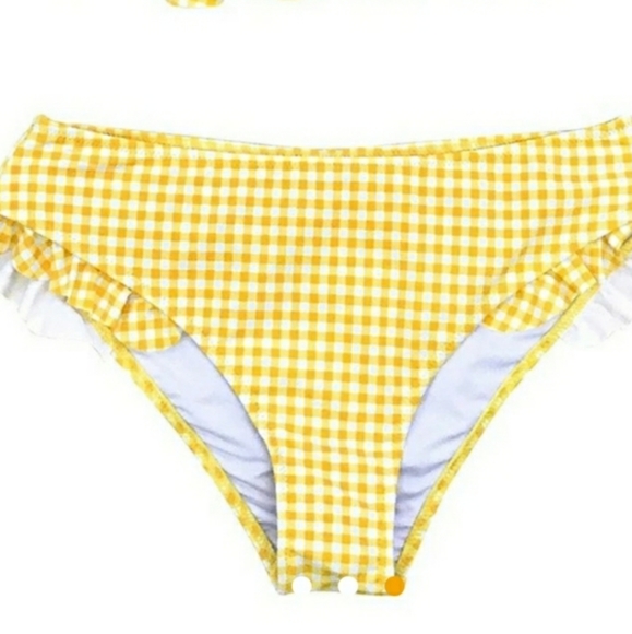 Yellow and White Gingham Bikini - Picture 15 of 16